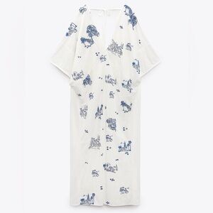 Zara White Textured Gown xs-s